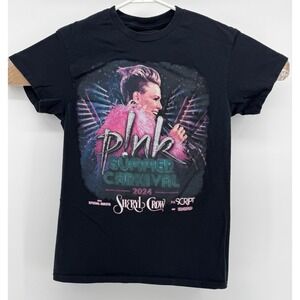 Pink Summer Carnival 2024 Tour T-Shirt Official Concert Black Medium Band Tee